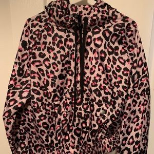 Pink Leopard Anorak Windbreaker